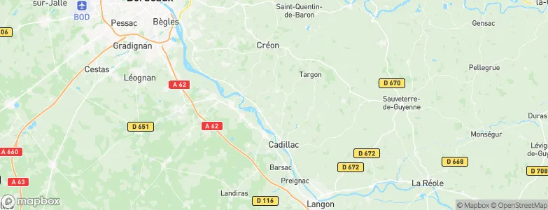 Villenave-de-Rions, France Map