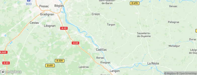 Villenave-de-Rions, France Map