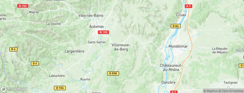 Villeneuve-de-Berg, France Map