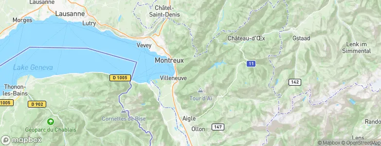 Villeneuve (VD), Switzerland Map