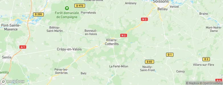 Villers-Cotterêts, France Map