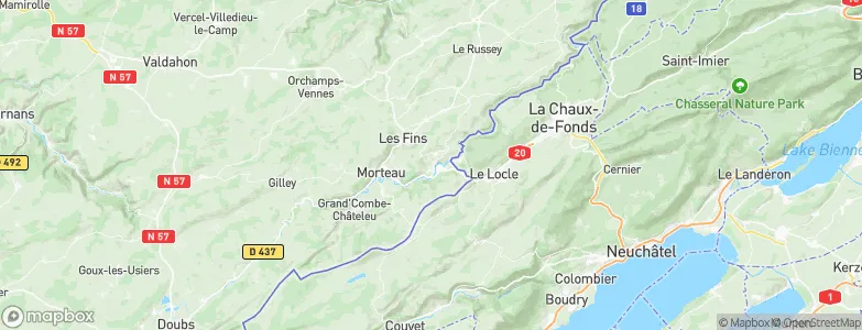 Villers-le-Lac, France Map