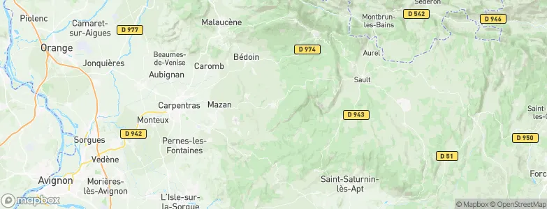 Villes-sur-Auzon, France Map