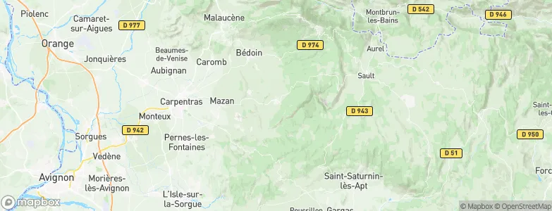 Villes-sur-Auzon, France Map
