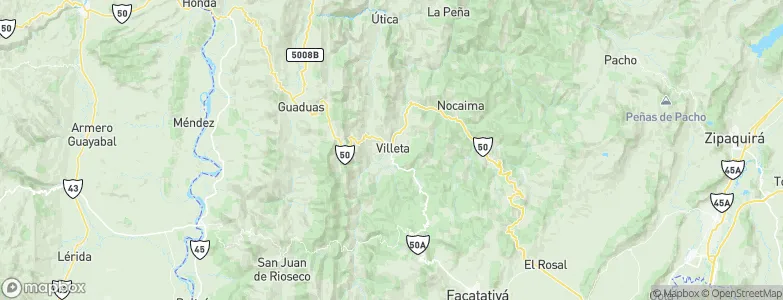 Villeta, Colombia Map