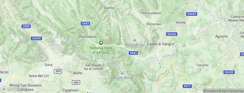 Villetta Barrea, Italy Map