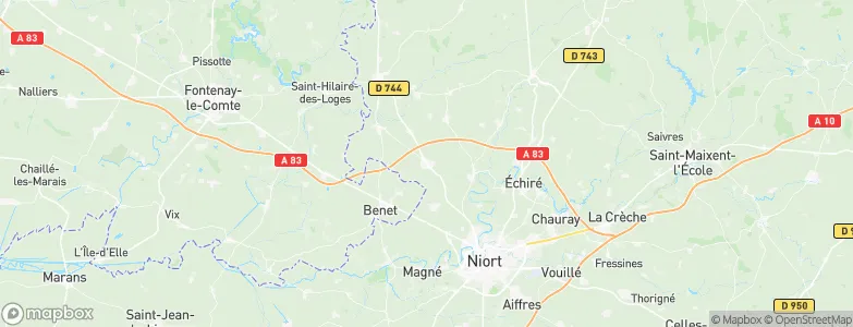 Villiers-en-Plaine, France Map