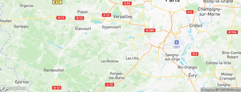 Villiers-le-Bâcle, France Map