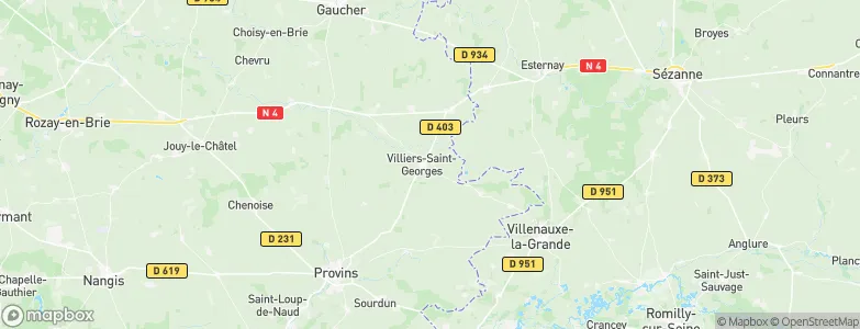 Villiers-Saint-Georges, France Map
