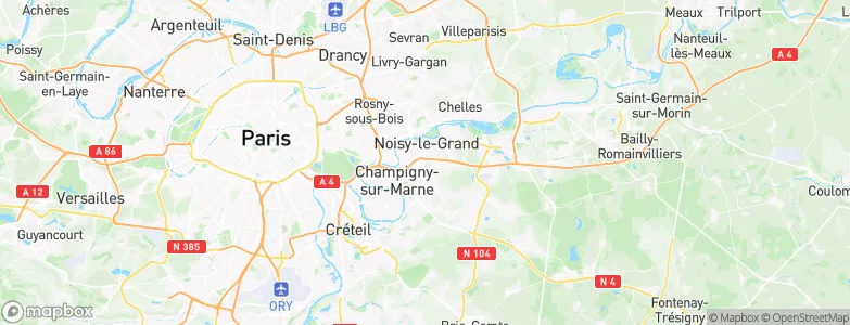 Villiers-sur-Marne, France Map