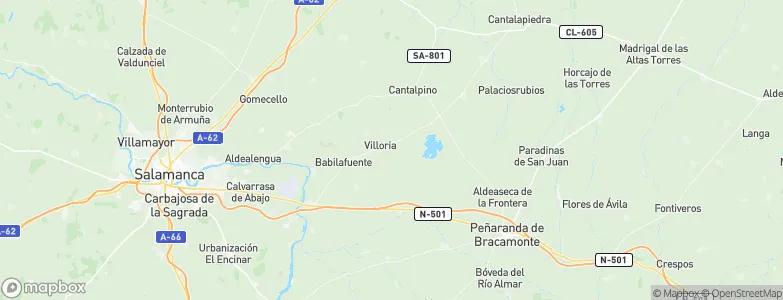 Villoria, Spain Map
