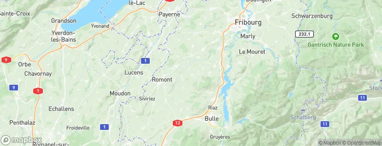 Villorsonnens, Switzerland Map