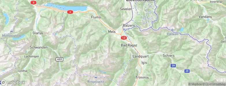 Vilters-Wangs, Switzerland Map