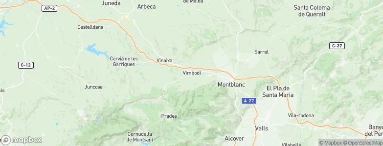 Vimbodí, Spain Map
