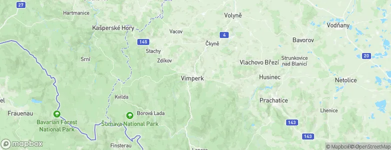 Vimperk, Czechia Map