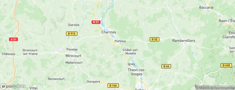 Vincey, France Map