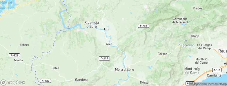 Vinebre, Spain Map