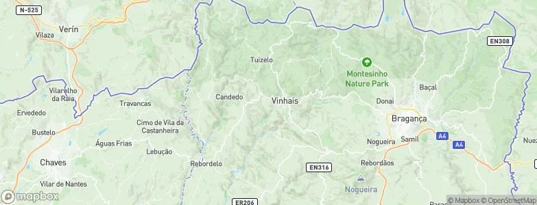 Vinhais Municipality, Portugal Map