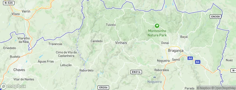 Vinhais, Portugal Map