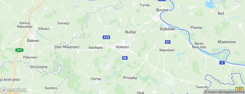 Vinkovci, Croatia Map
