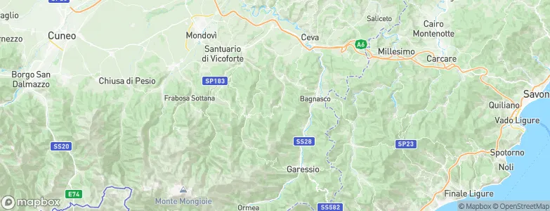 Viola, Italy Map