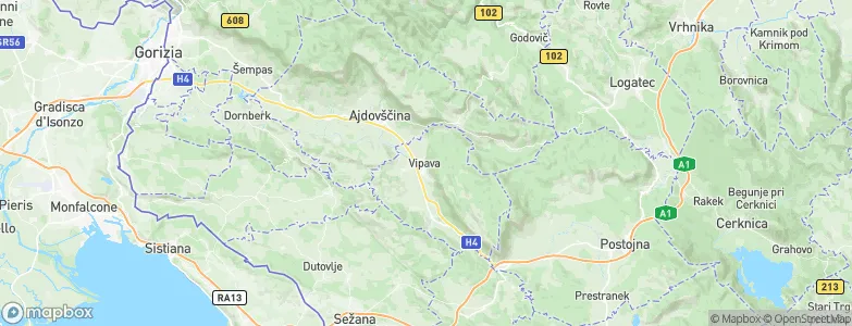 Vipava, Slovenia Map