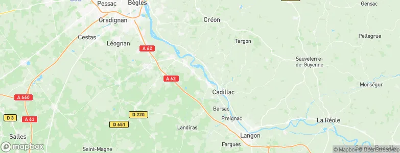 Virelade, France Map