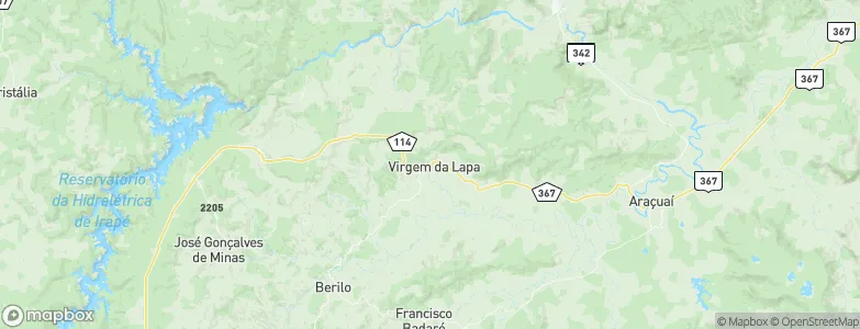Virgem da Lapa, Brazil Map