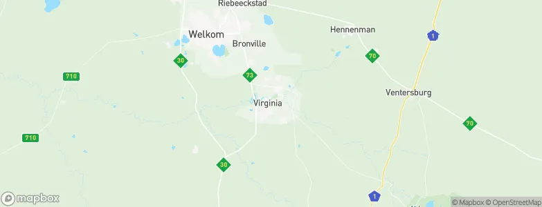Virginia, South Africa Map