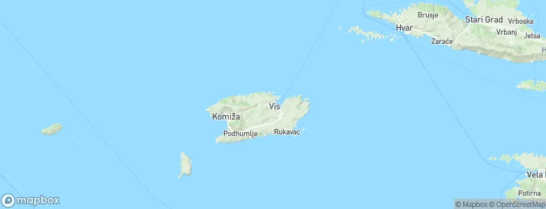 Vis, Croatia Map