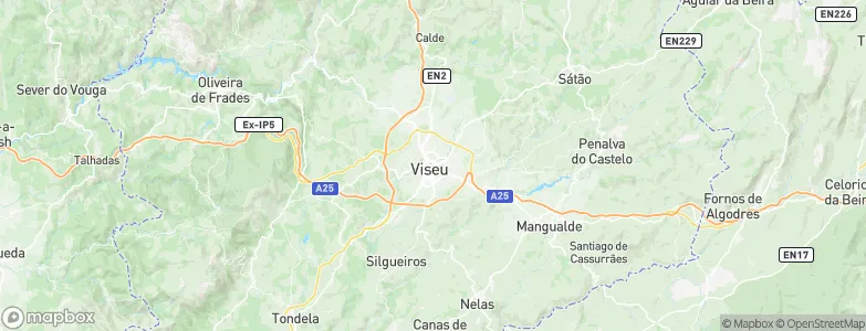Viseu, Portugal Map