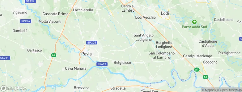 Vistarino, Italy Map