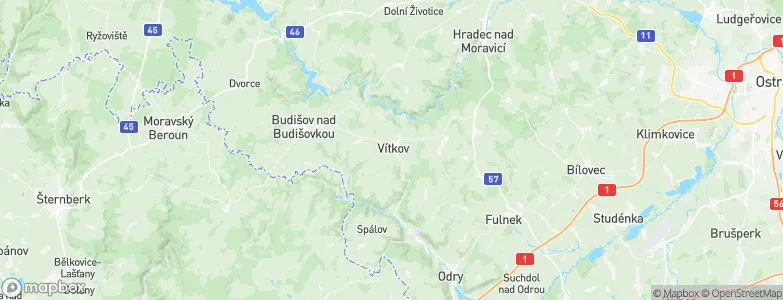 Vítkov, Czechia Map