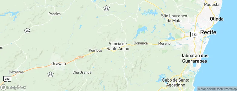 Vitória de Santo Antão, Brazil Map