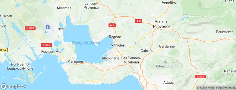 Vitrolles, France Map