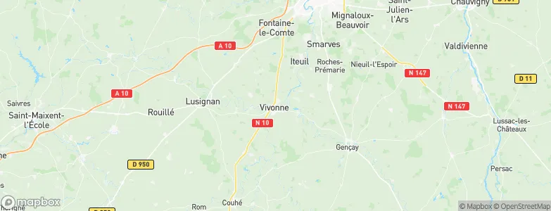 Vivonne, France Map