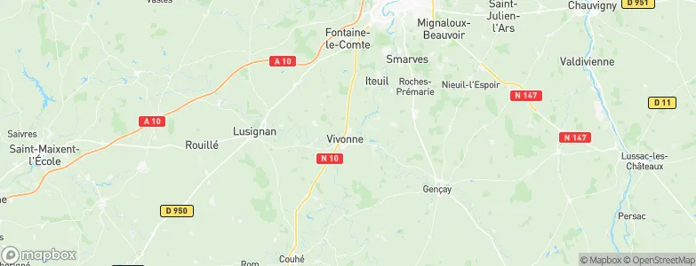 Vivonne, France Map