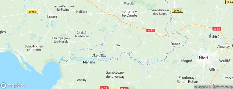 Vix, France Map