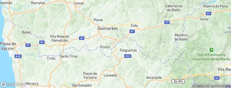 Vizela (São Paio), Portugal Map