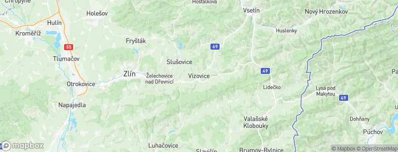 Vizovice, Czechia Map