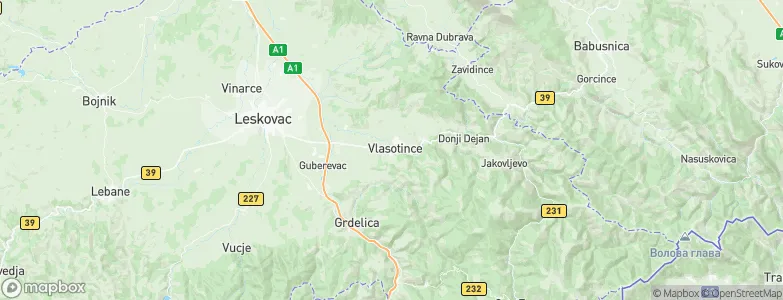 Vlasotince, Serbia Map