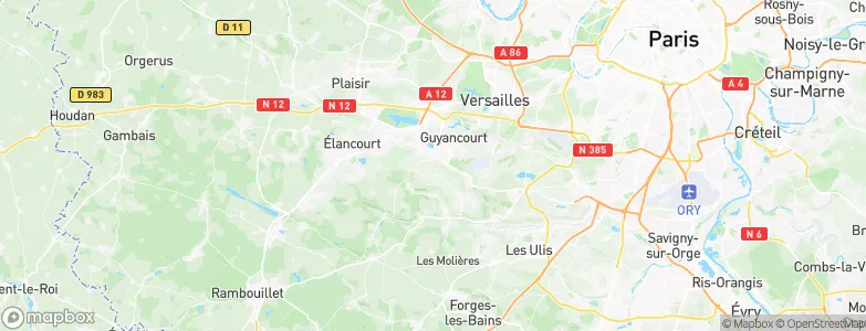 Voisins-le-Bretonneux, France Map