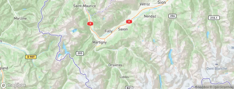 Vollèges, Switzerland Map