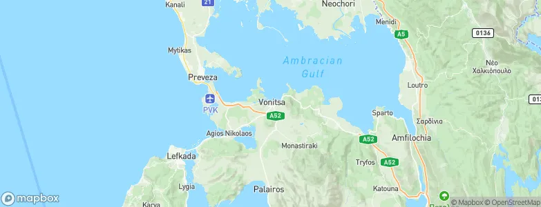 Vonitsa, Greece Map