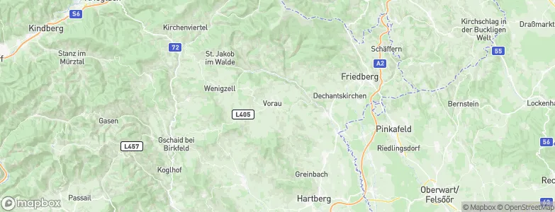 Vorau, Austria Map