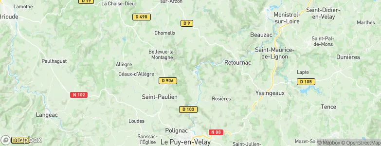 Vorey, France Map