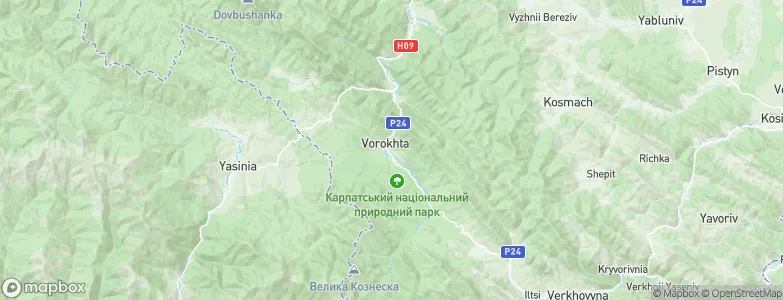 Vorokhta, Ukraine Map