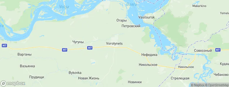 Vorotynets, Russia Map