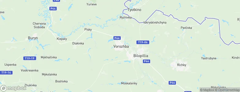 Vorozhba, Ukraine Map