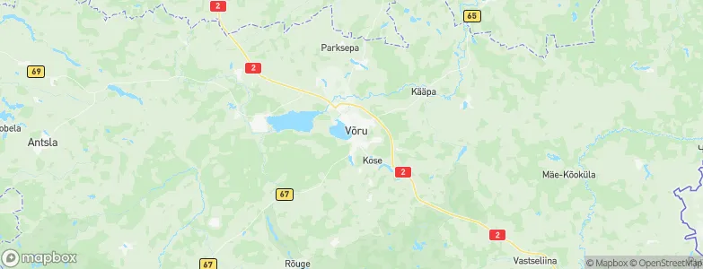 Võru linn, Estonia Map